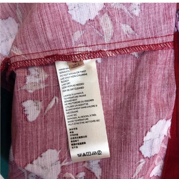 NWT free people Adele tunic midi dress in red floral print - Picture 9 of 11